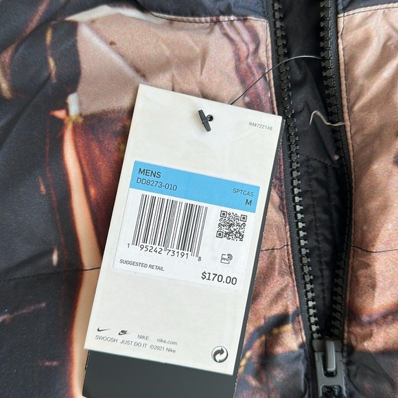 Nike Men's Black and Brown Graphic Vest ZERO GRAVITY DOWN FILL JACKET "BLACK" - Picture 2 of 7